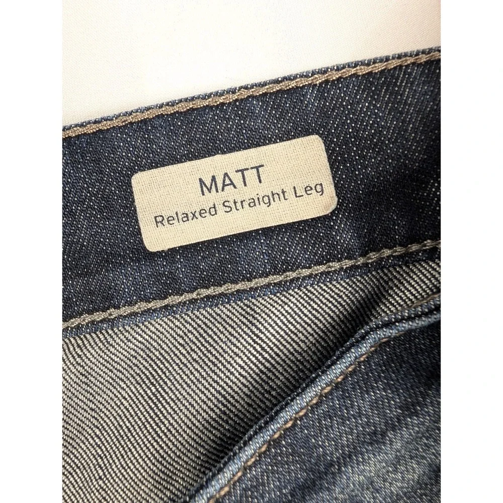 Mavi Jeans Mens 37x28 (35x34 Tag) Blue Matt Relaxed Straight Leg